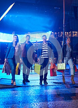 Group Of Friends Enjoying Shopping