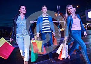 Group Of Friends Enjoying Shopping