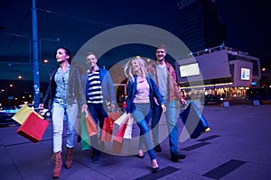 Group Of Friends Enjoying Shopping