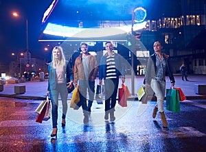 Group Of Friends Enjoying Shopping