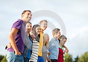 Group of friends having fun on the beach