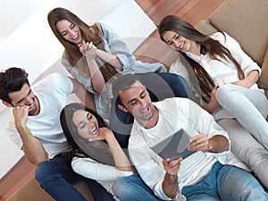 Group of friends taking selfie