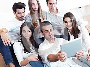 Group of friends taking selfie