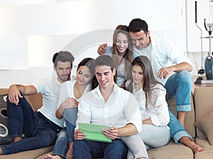 Group of friends taking selfie