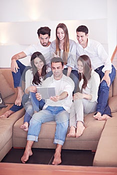 Group of friends taking selfie