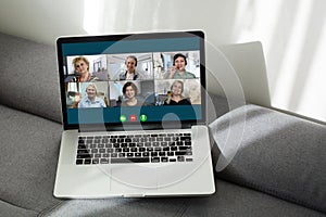 Group Friends Video Chat Connection Concept