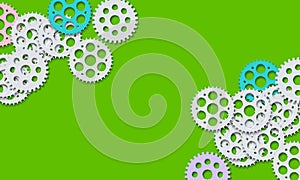 Group of gear wheels. Abstract graphic with references to the concept of creative meeting, team solution, progress, evolution or t