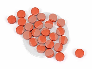 Group of generic ibuprofen pain reliever tablets