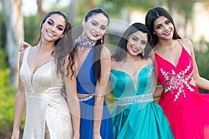 Group Of Girls Going To Prom