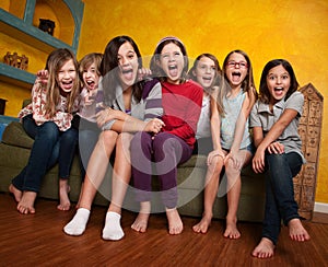 Group Of Girls Screaming