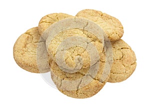 Group of gluten free Snickerdoodle cookies isolated on a white background