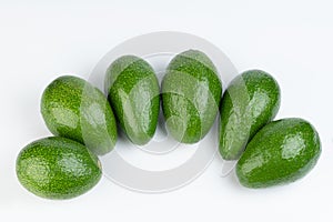 Group of green avocado