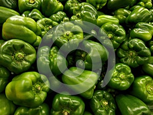 Group of Green Bell Peppers