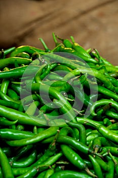 Group of green chillies