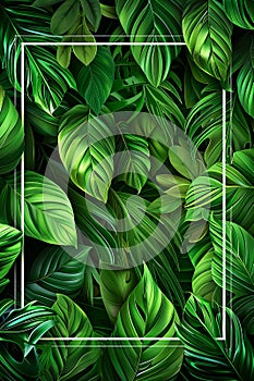 Group of Green Leaves in Forest Canopy