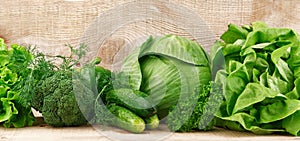 Group of green vegetables