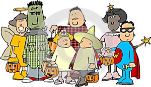 Group of Halloween kids 1 photo