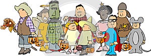 Group of Halloween kids 2 photo