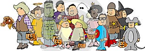 Group of Halloween kids 3 photo