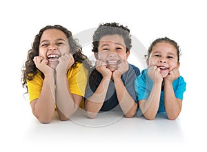 Group of Happy Kids Laughing photo