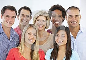 Group Of Happy And Positive Business People In Casual Dress