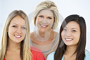 Group Of Happy And Positive Businesswomen In Casual Dress