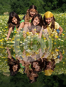 Group of happy smiling kids