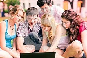 Group of happy smiling Teenage Students