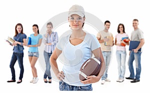 Group of happy young people