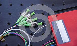 Group head connector fiber optic network cable