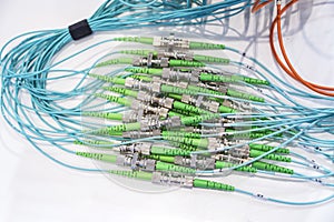 Group head connector green fiber optic network cable