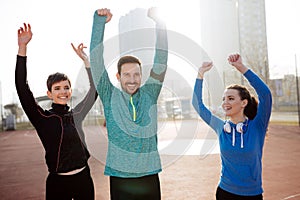 Group of healthy friends living fit and active lifestyles