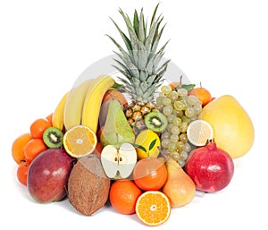 Group of healthy fruits