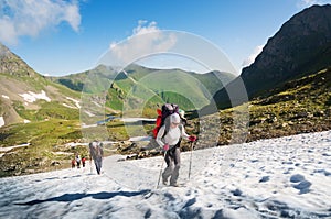 Group hiking