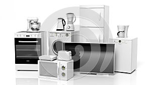 Group of home appliances photo