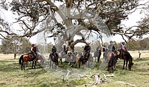Group of horseriders
