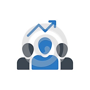 Group vector glyph colour icon