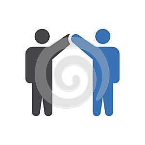 Group vector glyph colour icon