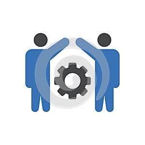 Group vector glyph colour icon