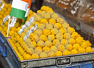 Group of Indian Sweet Bundi Laddu