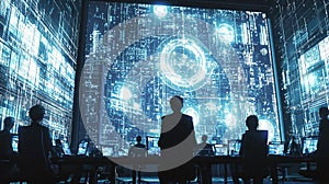 Future Technology Conference Room Scene