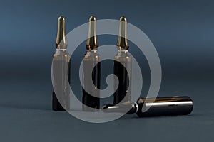 Group of injectable medicine in ampoules