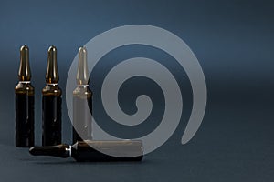 Group of injectable medicine in ampoules