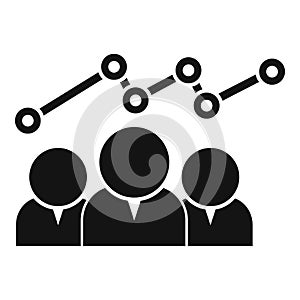 Group insight idea icon simple vector. Explore review