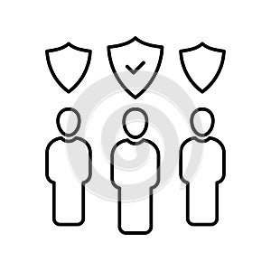 group insurance, coverage line icon