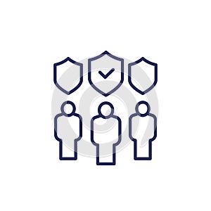 group insurance, coverage line icon