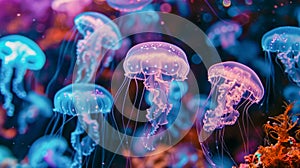 Group of jellyfish