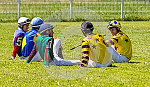 A group of jockeys