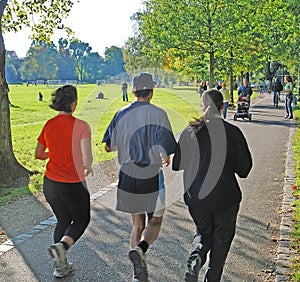 Group of joggers