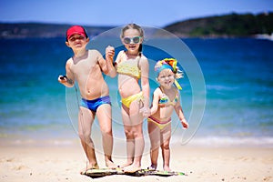 Group of kids on a beach